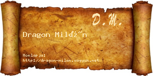 Dragon Milán névjegykártya