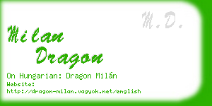 milan dragon business card
