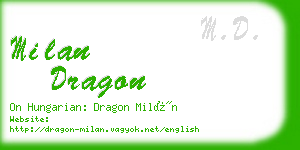 milan dragon business card
